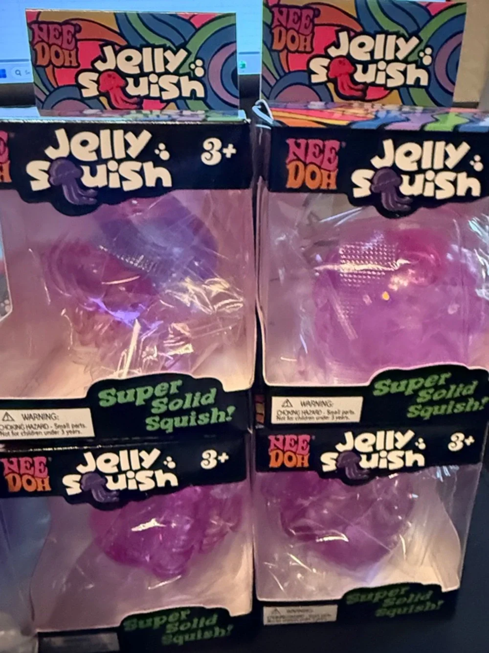 Mini NeeDoh Jelly Squish Blue Kids Squishy Toy - Nee Doh - Picture 3 of 7